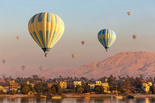 Egypt Hot Air Balloon over Nile River