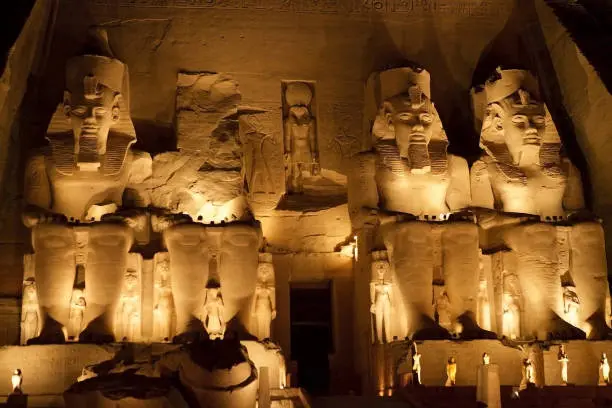 Interior reliefs at the Temple of Ramses II, Abu Simbel