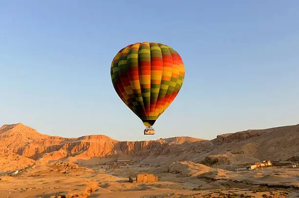 Hot Air Balloon Luxor view of Valley of the Kings