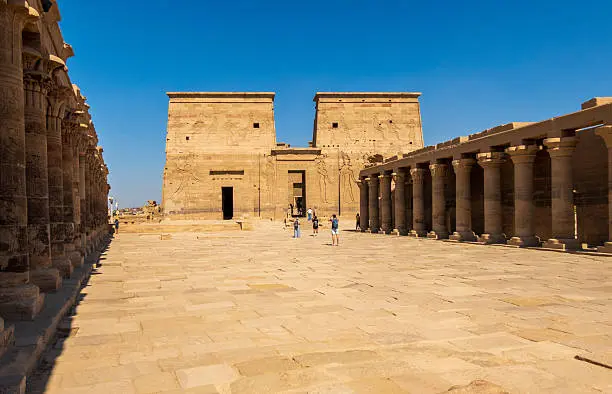 Philae Temple carvings close up