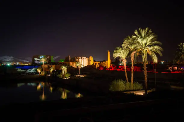Sound and Light Show Luxor dramatic lighting
