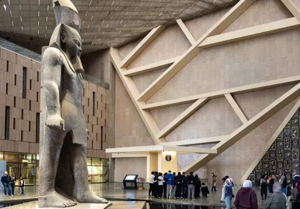 Egyptian Museum in Cairo displaying Ancient Egyptian artifacts