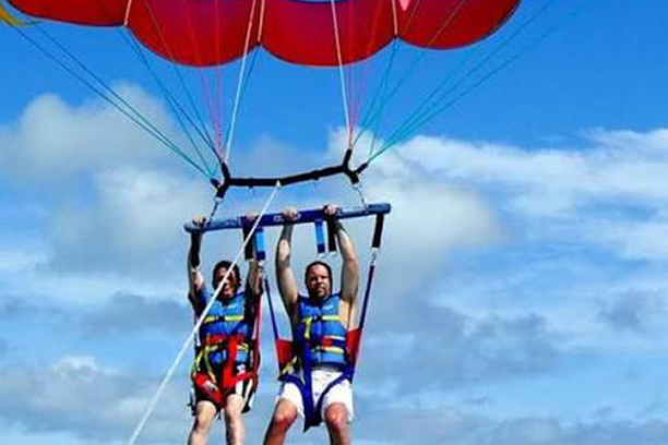 Parasailing boat preparing for a Red Sea adventure in Hurghada